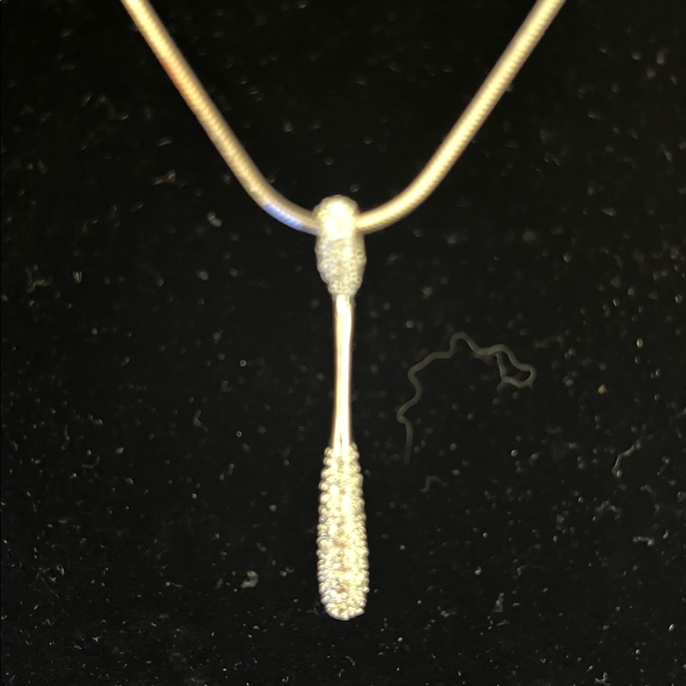Elegant Sterling Silver 925 with Swarovski Crystal Pendant Necklace